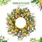 20–22 Inch Spring & Summer Tulip Wreath with Butterflies – Artificial Floral Front Door Wreath for Farmhouse, Porch, Wall, Window, Indoor & Outdoor Décor